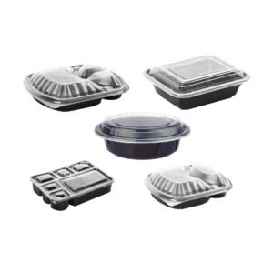 Black Microwave Containers